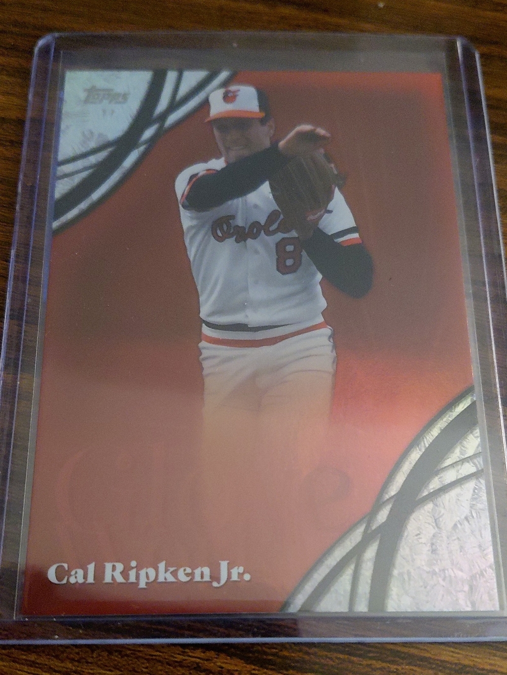 Cal Ripken Jr. Red Baseball Card - Card Sleeve